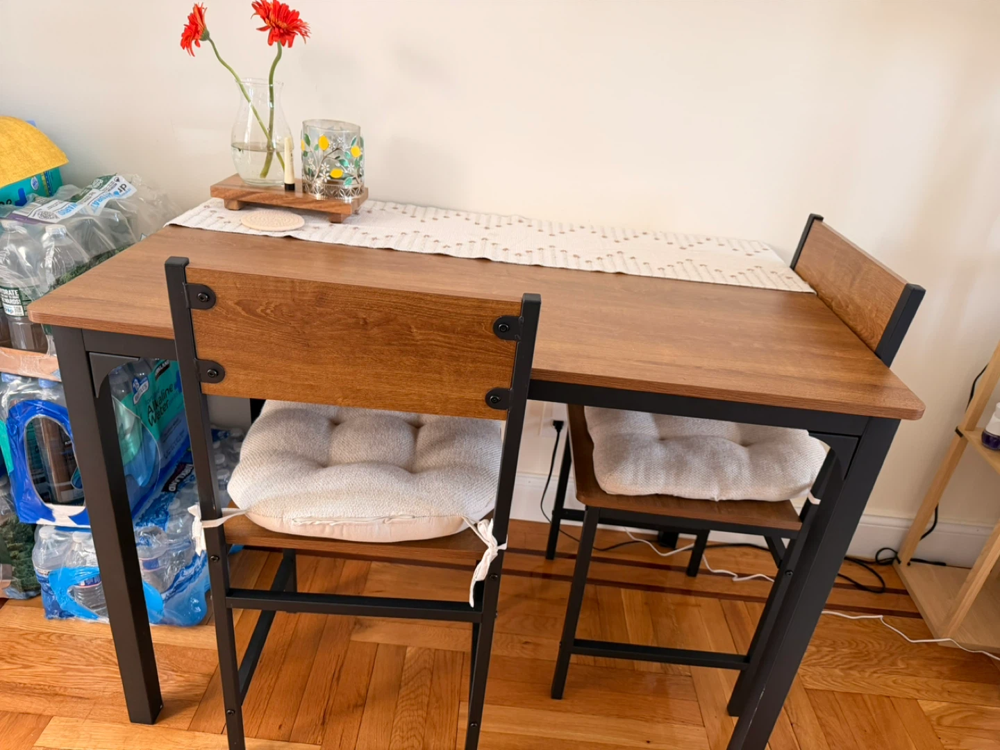 4 Piece Dining Set with Table, 2 Chairs, and Bench - photo 2