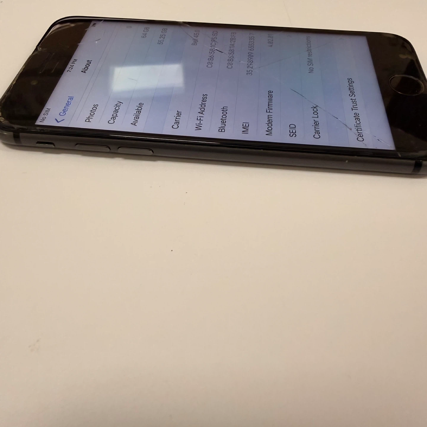 Apple iPhone 8 64GB Unlocked 86% Battery Health Screen Cracked - photo 5