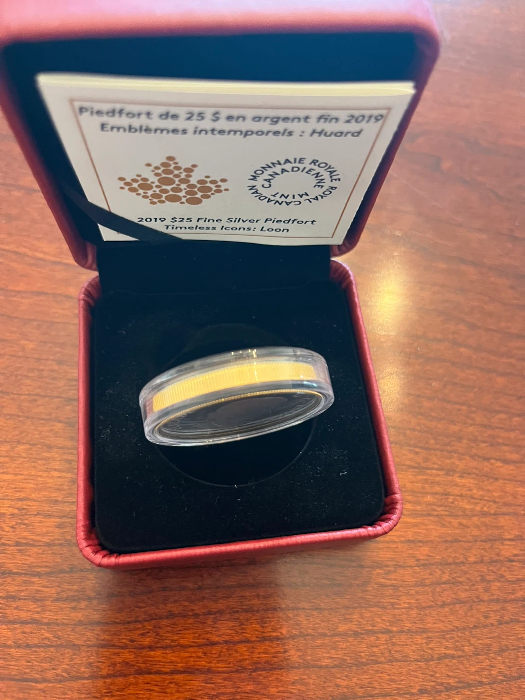 1 oz. Pure Silver Gold Plated Piedfort Loon Coin - photo 4