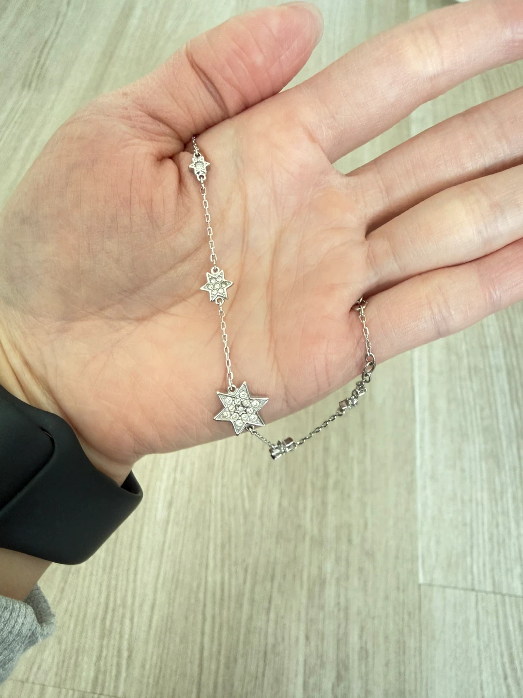 Swarovski Silver Tone Star Charm Bracelet - photo 3