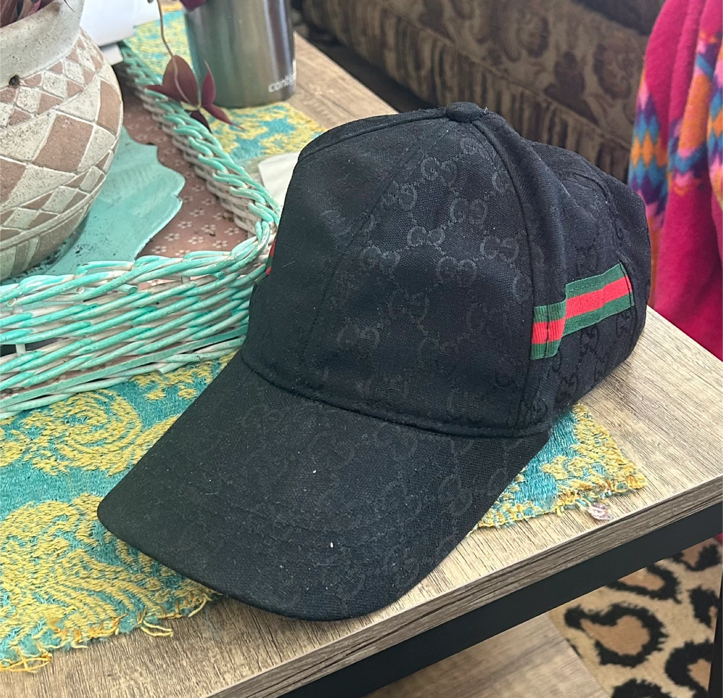 Gucci Black GG Canvas Baseball Cap