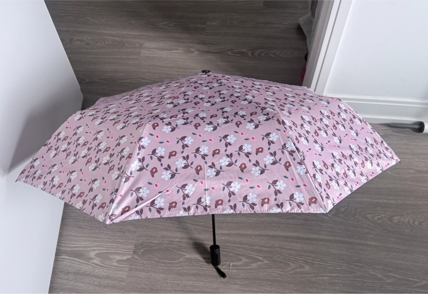 Floral Print Compact Umbrella