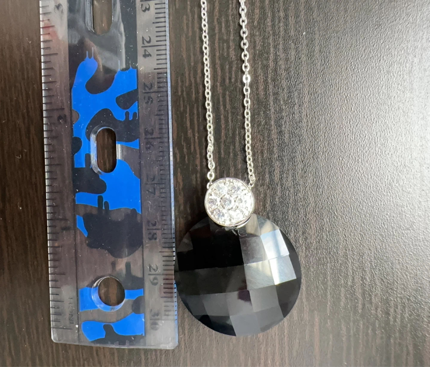Swarovski black crystal big pendant necklace - photo 3