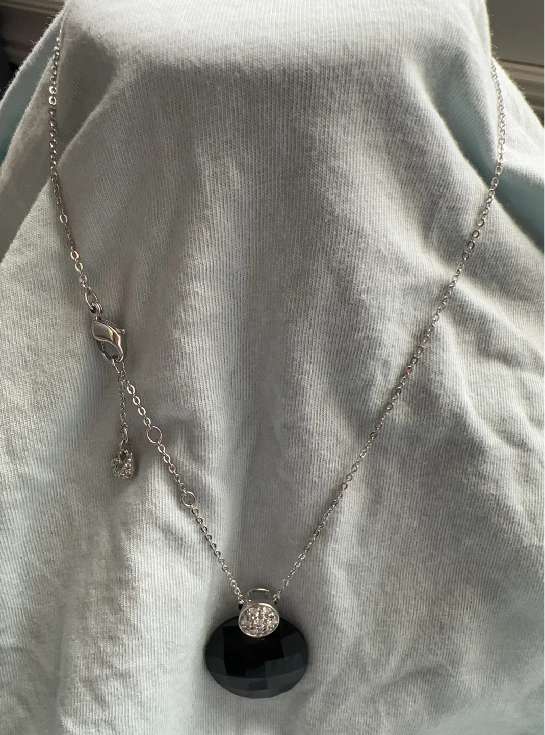 Swarovski black crystal big pendant necklace - photo 4