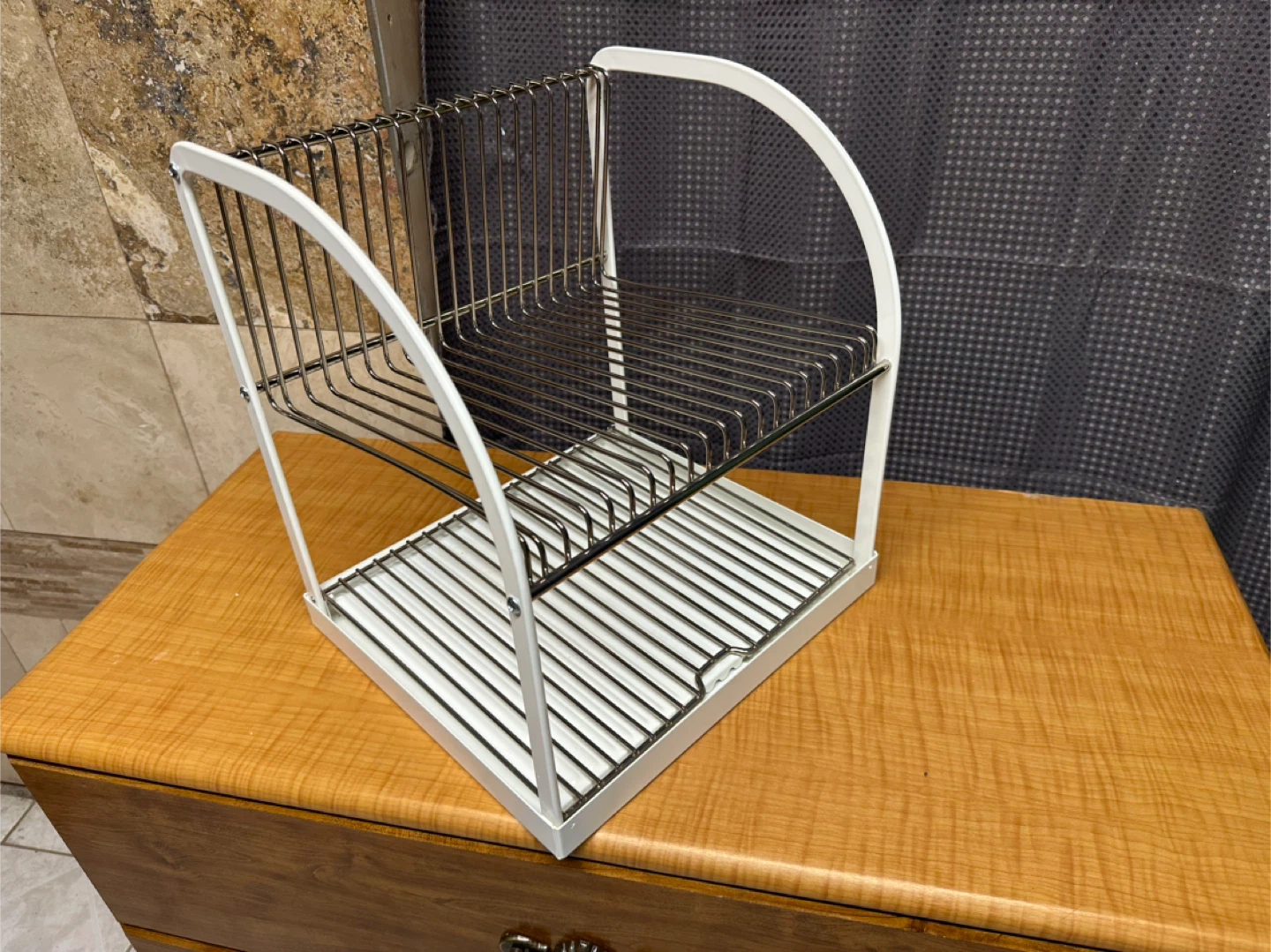 IKEA White Two-Tier Dish Rack