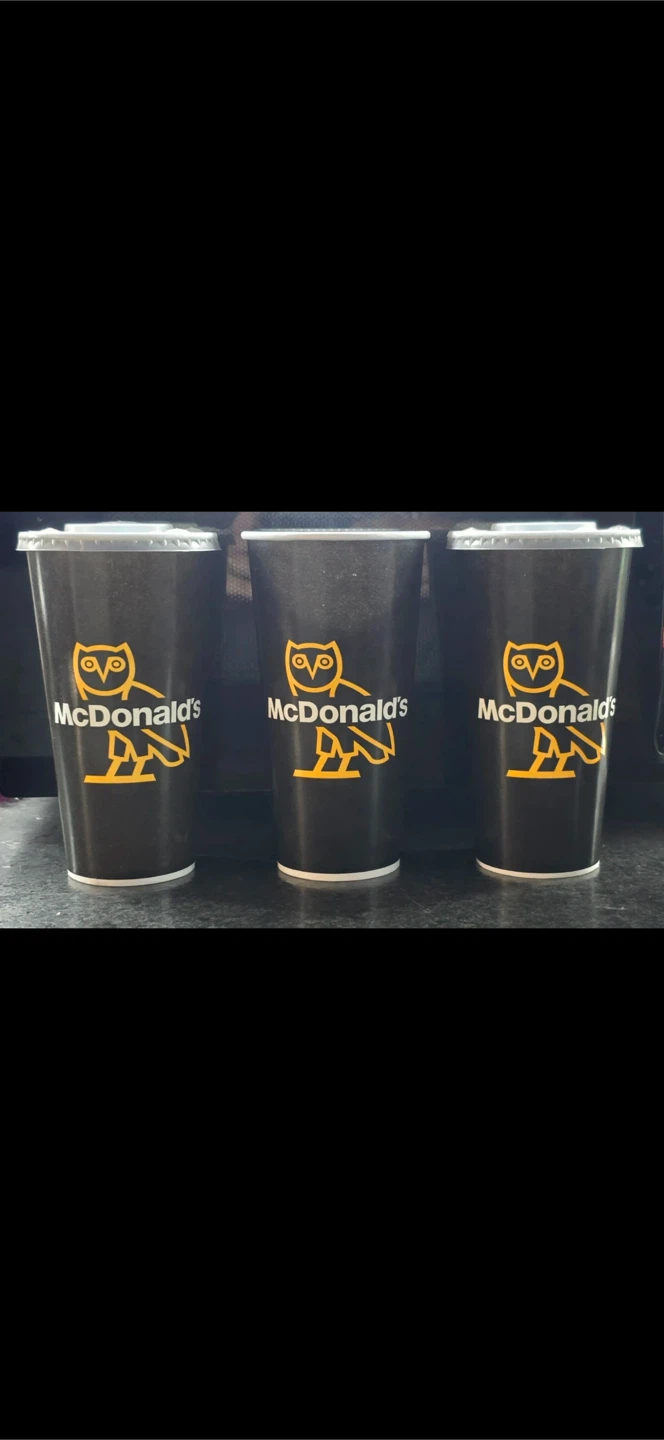 McDonald's Cups (Set of 3) ovo limited toronto unused