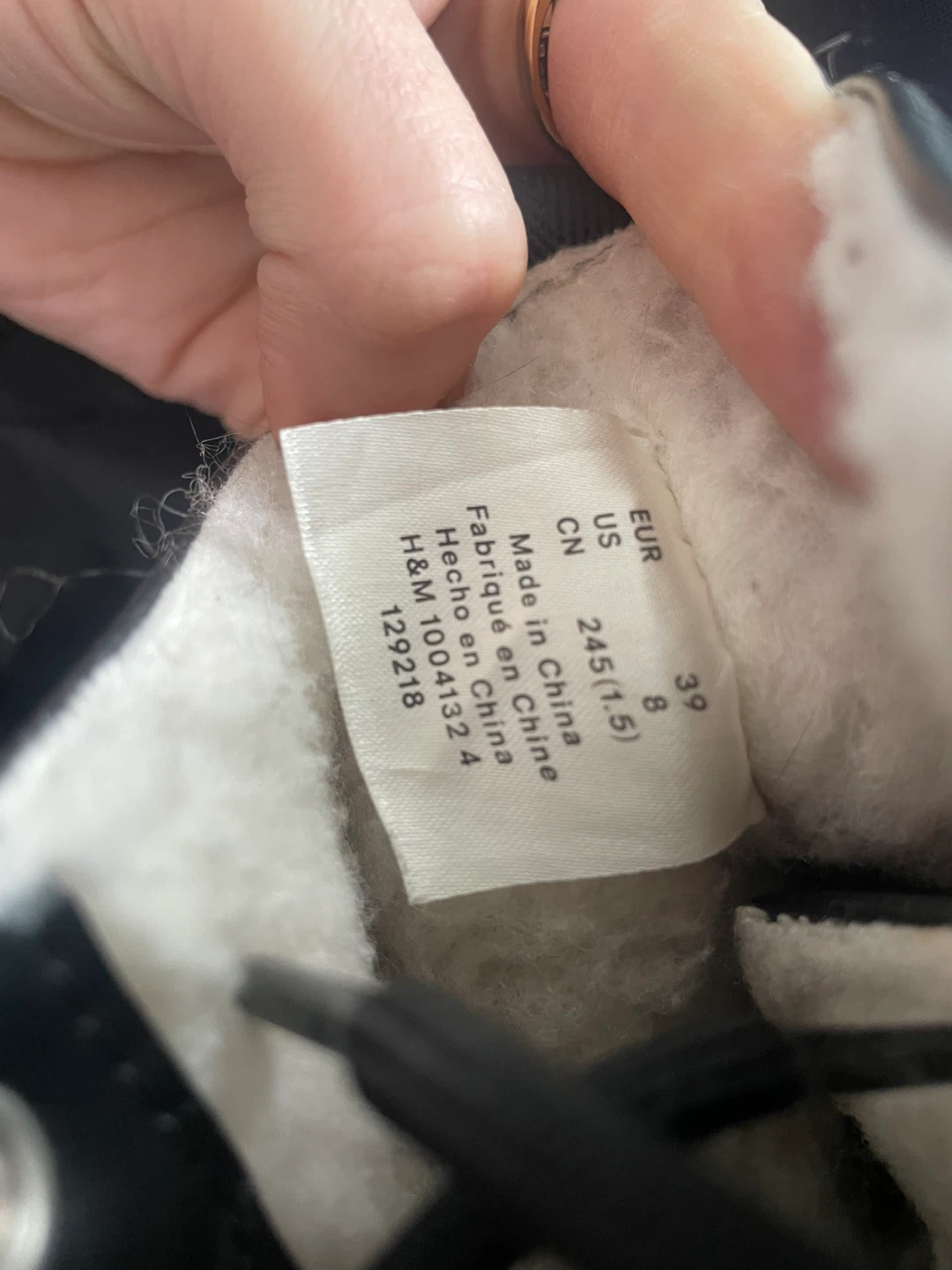 H&M Black Lace-Up Boots Size 8 - photo 3