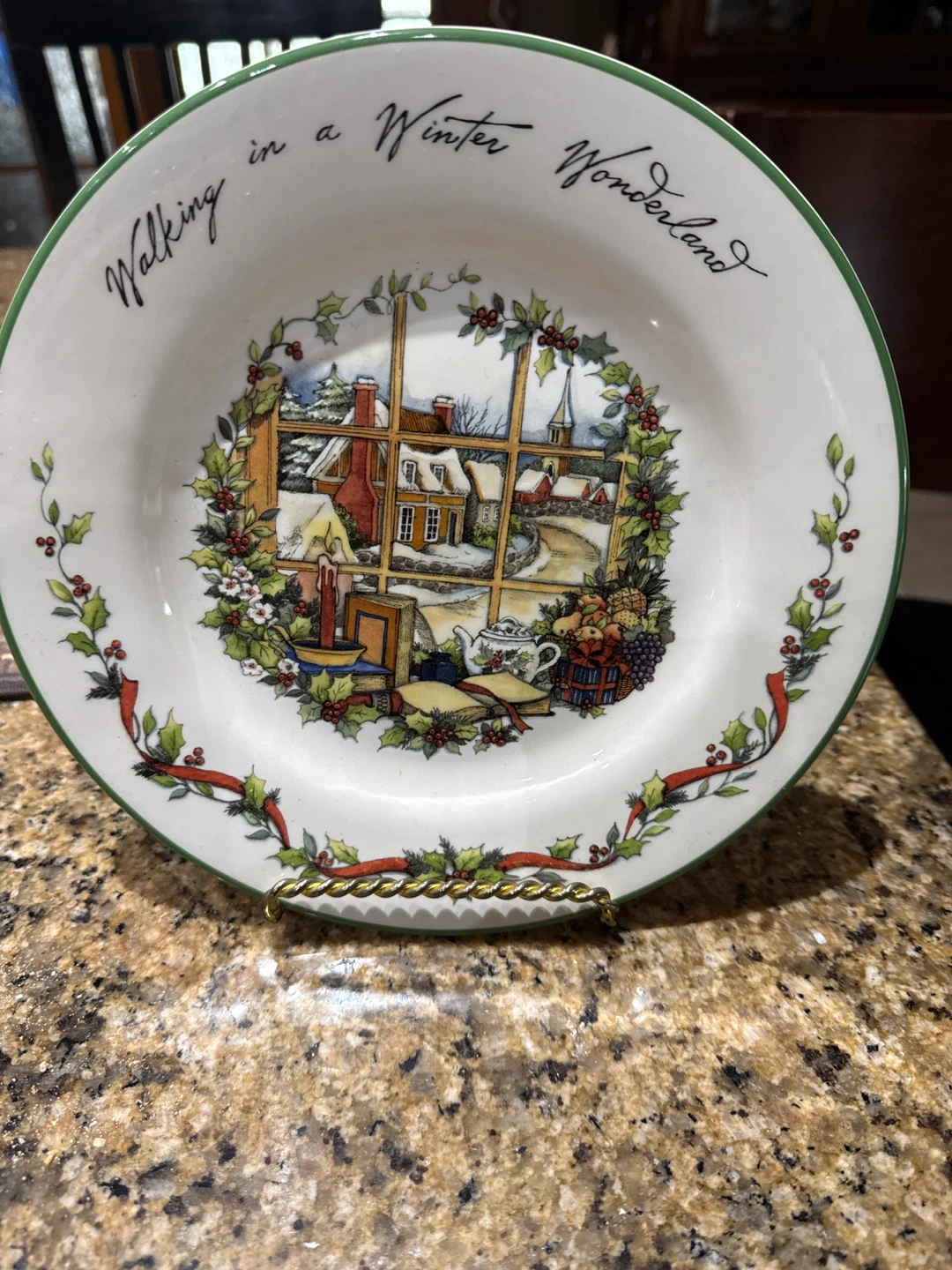Certified International "Winter Wonderland" Plate