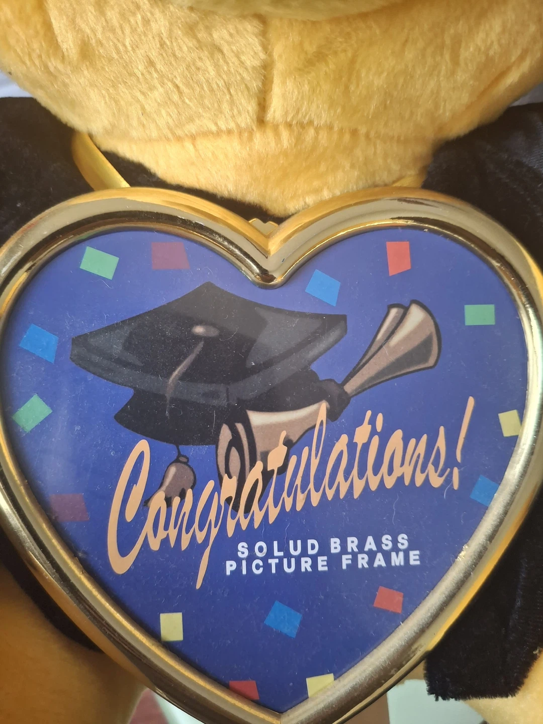 Graduation Teddy Bear with Solid Brass Photo Frame - photo 3