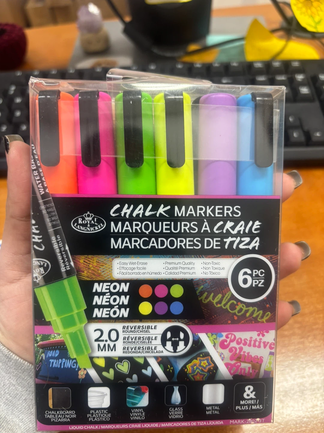 Royal & Langnickel Chalk Markers - Neon Colors - 6 Pc Set - photo 2