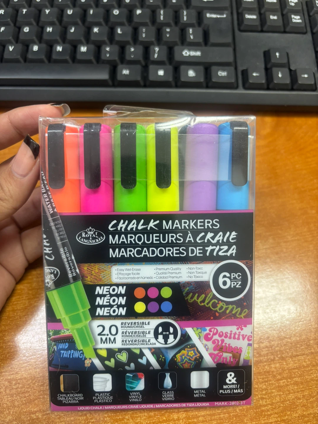 Royal & Langnickel Chalk Markers - Neon Colors - 6 Pc Set