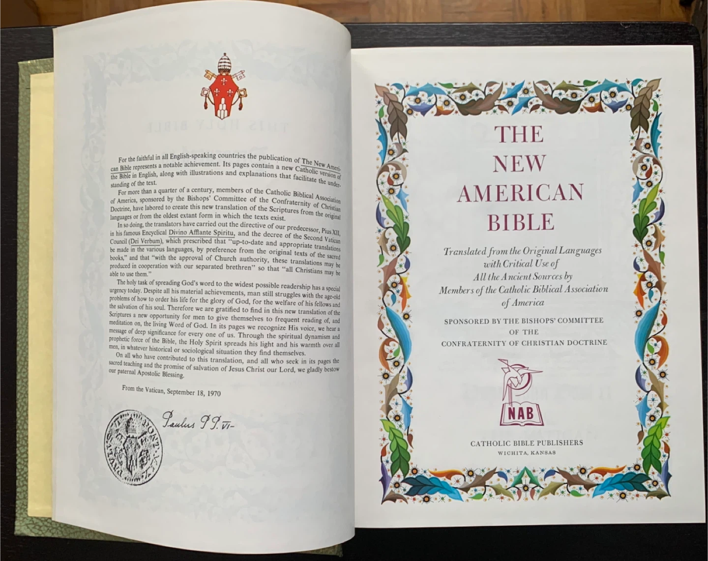 The New American Bible Holy Bible - photo 2