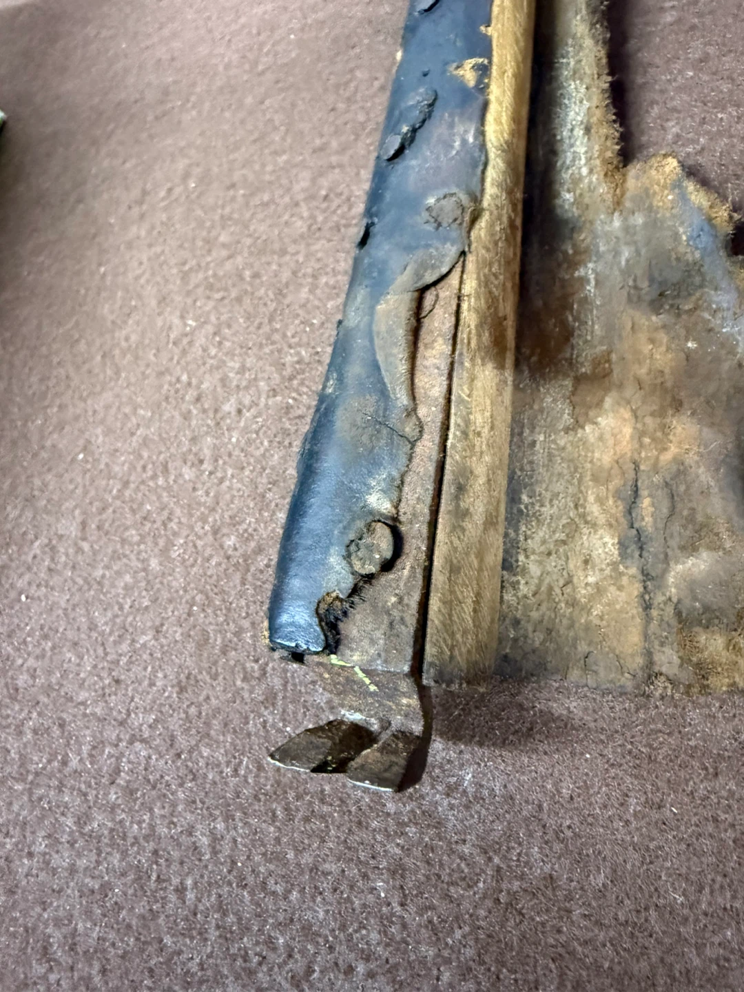 Vintage Slate Roofing Hammer Leather Grip - photo 4