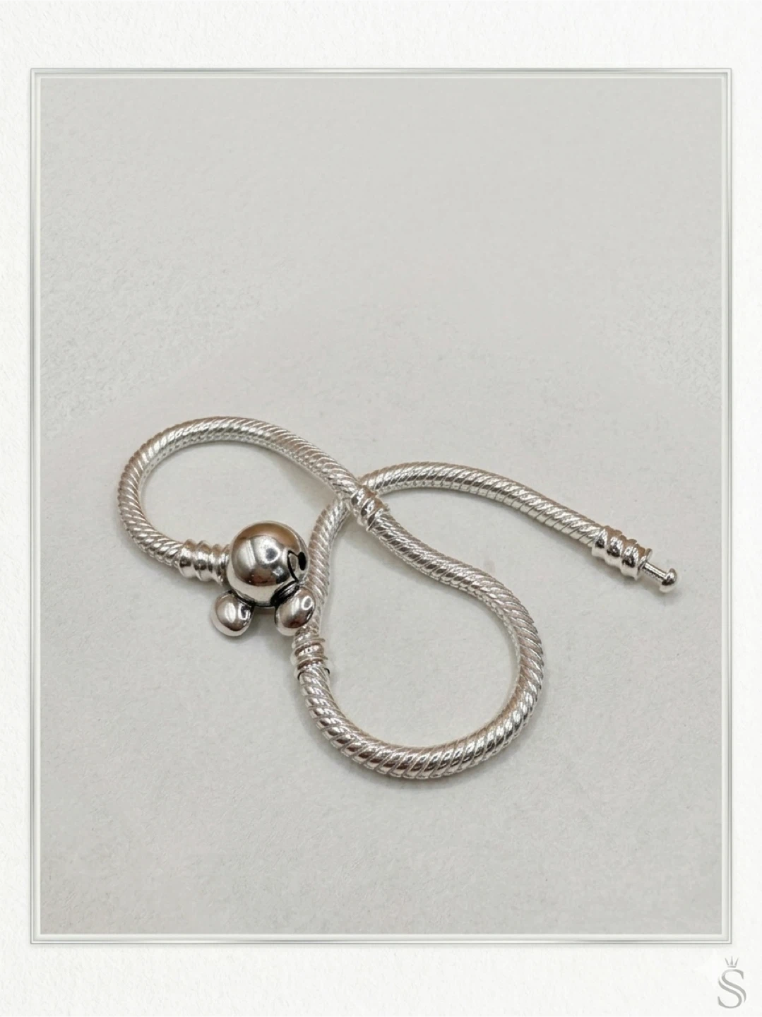 🥰Silver925 Charm Bracelet with Mickey Mouse Clasp - photo 3
