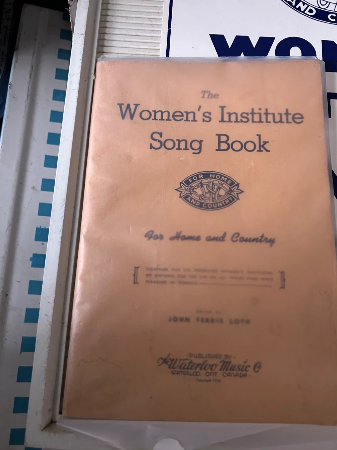 Women's Institute Member Lives Here Sign & Song Book - photo 2