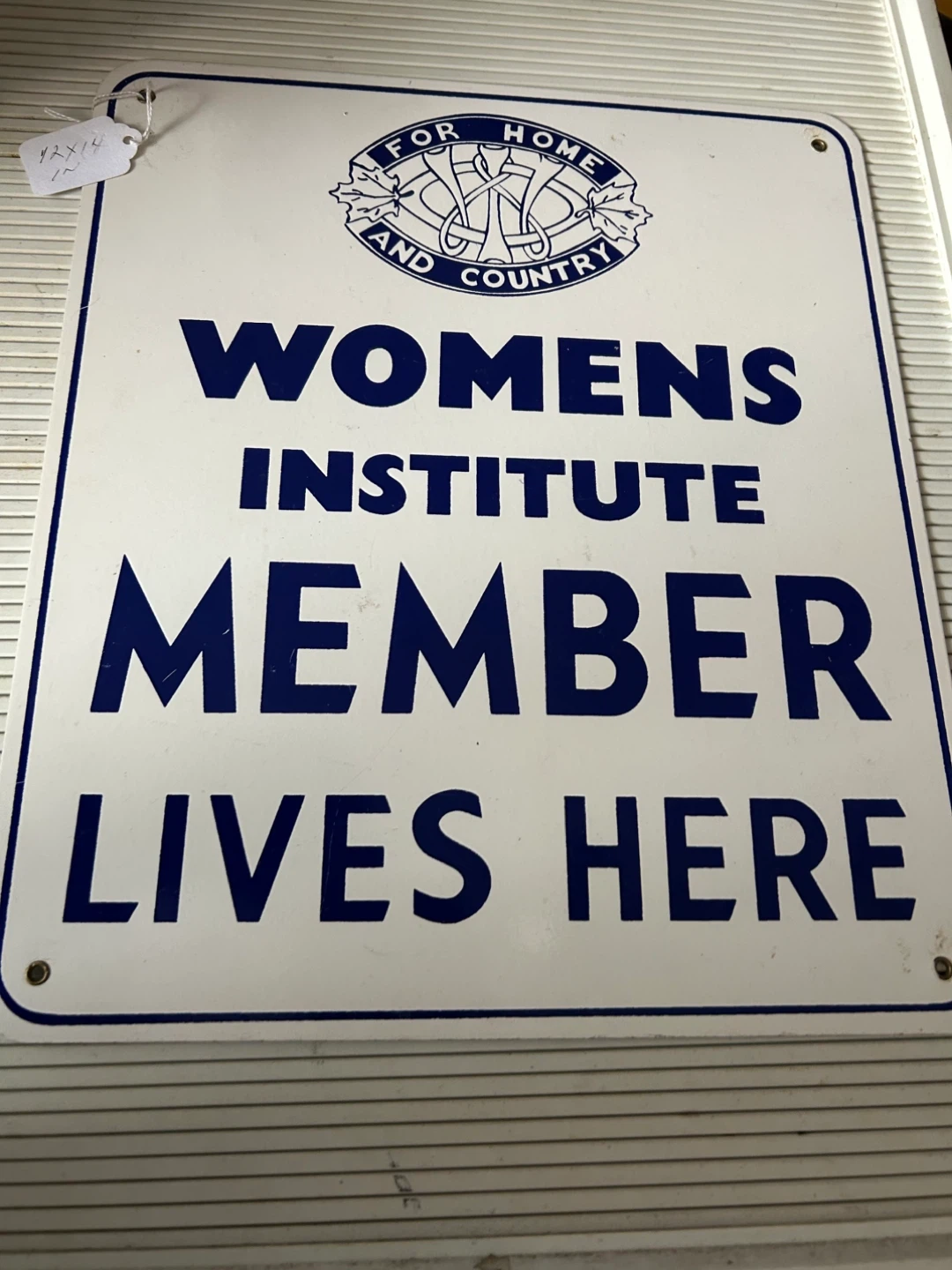 Women's Institute Member Lives Here Sign & Song Book
