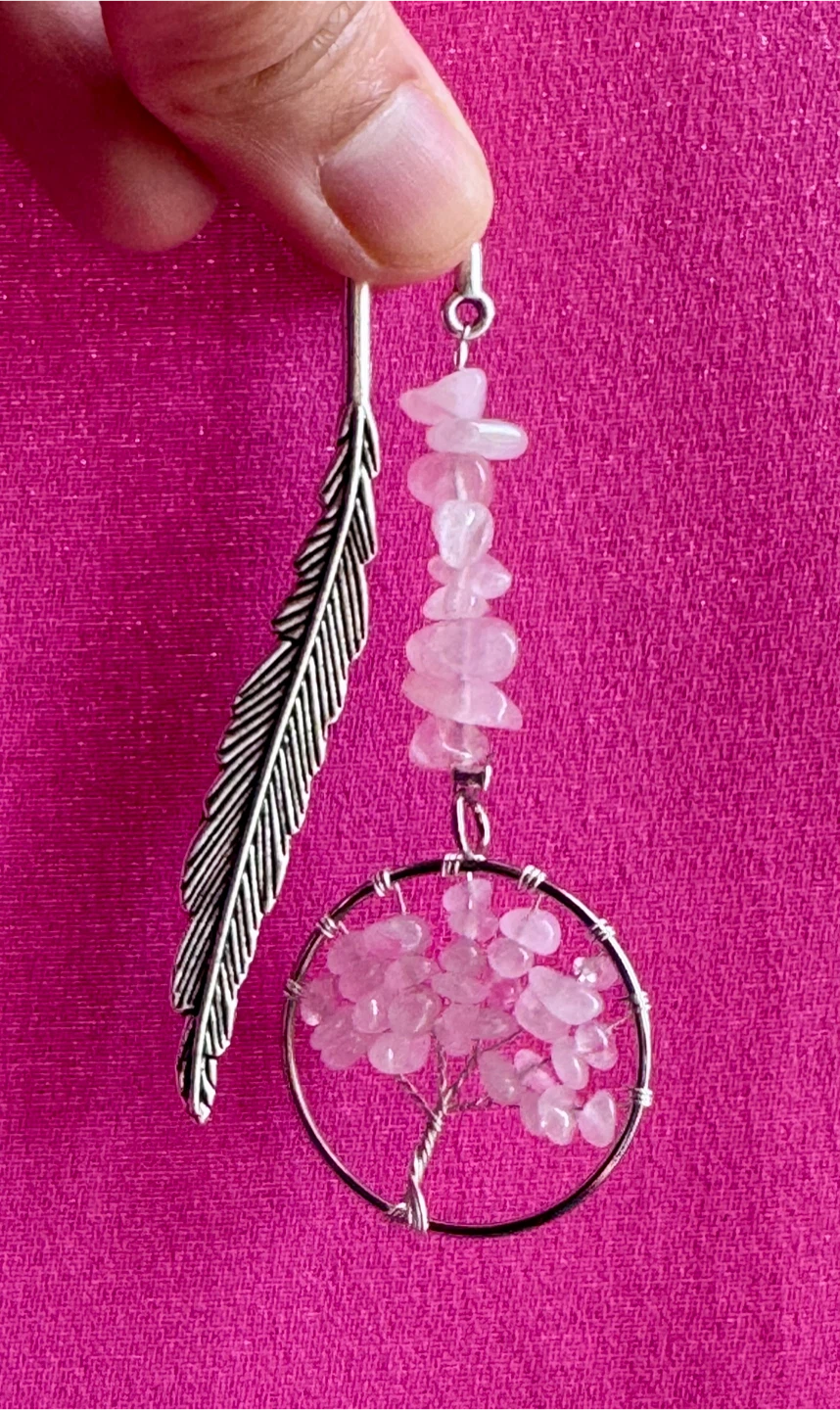 Rose Quartz Tree of Life Bookmark - photo 4