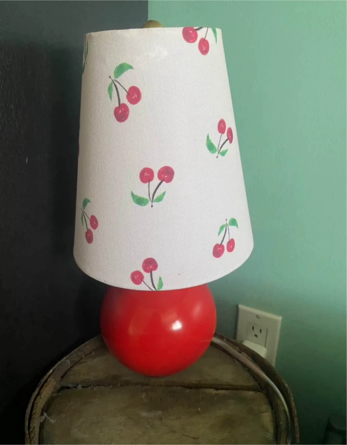 Cherry Lamp with Red Ball Base