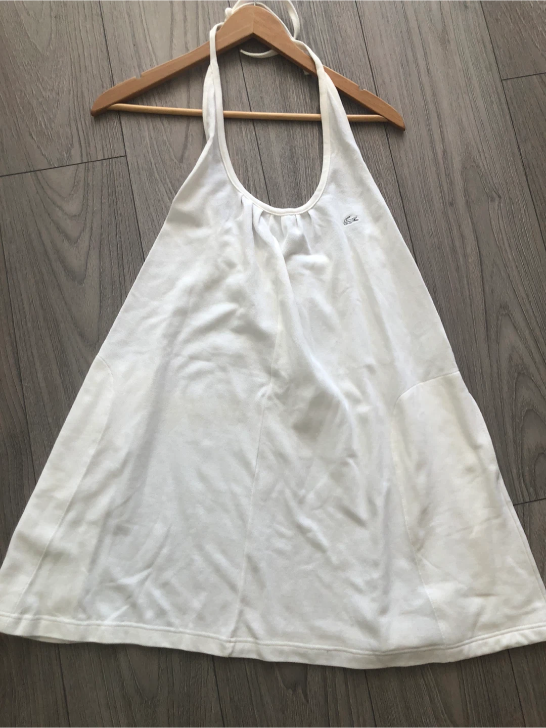 White Lacoste Halter Top Size 36