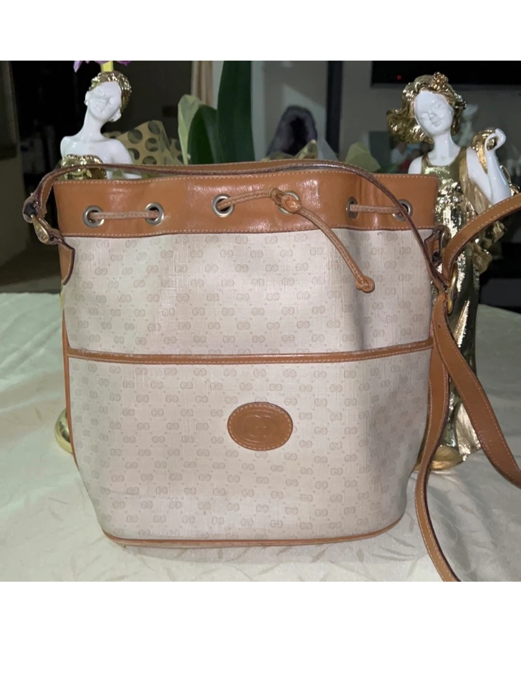 Vintage Gucci GG Monogram Bucket Bag