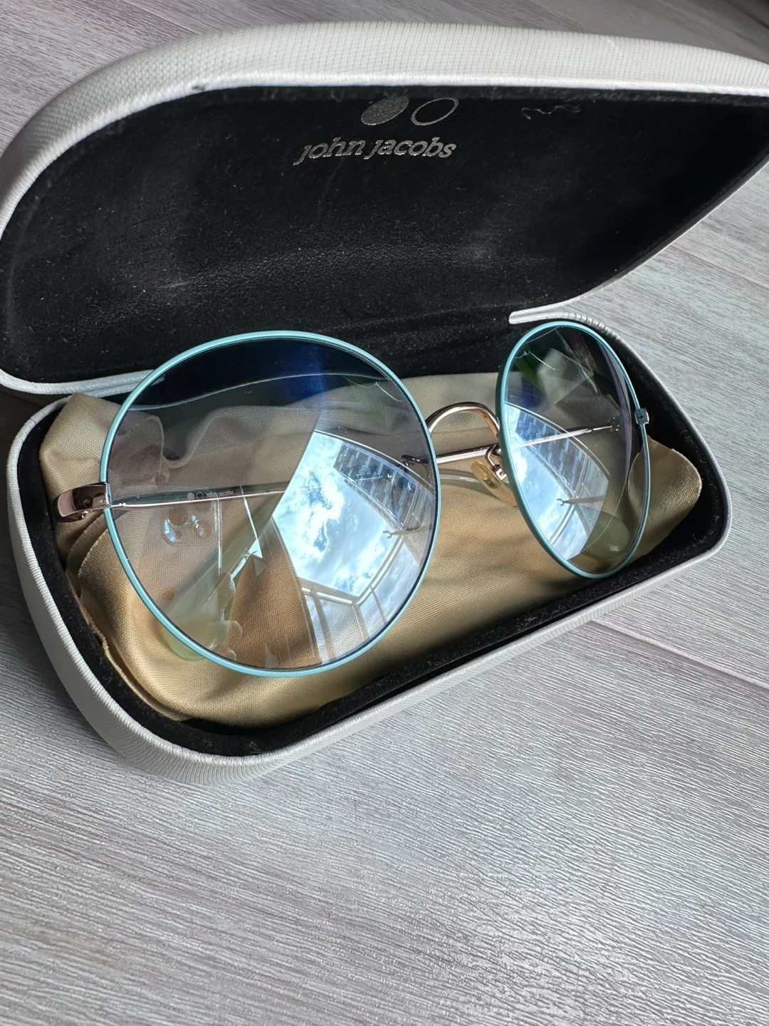 John Jacobs Round Blue Tinted Glasses - photo 2
