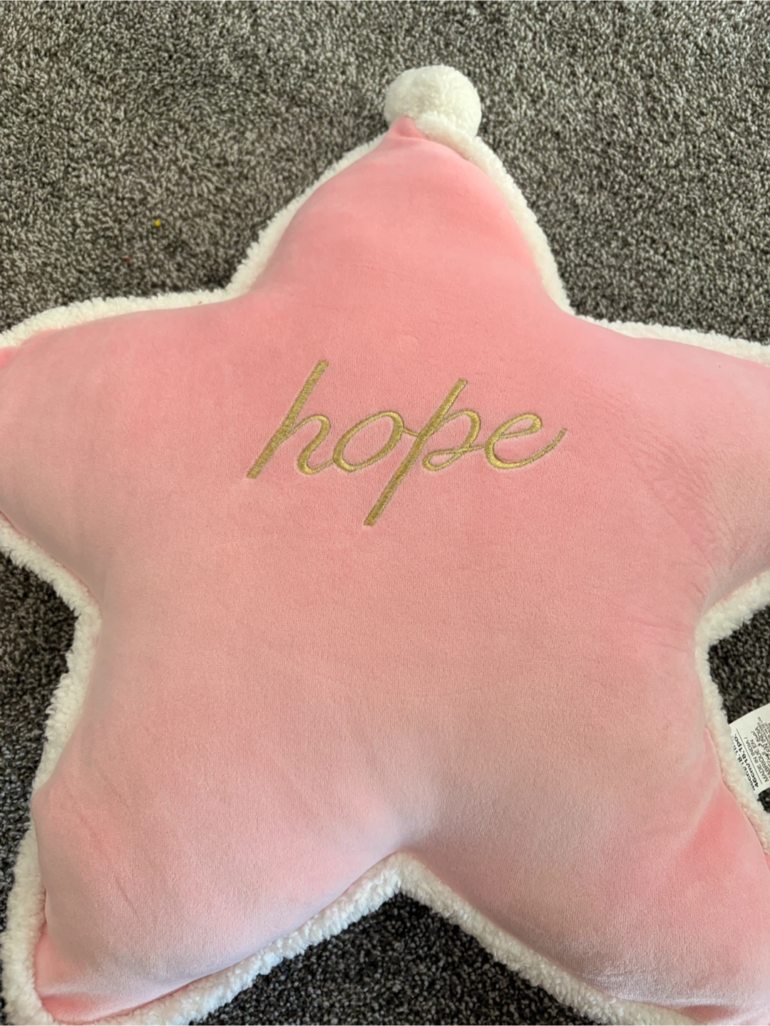 Miniso Pink Star Cushion Pillow - "hope"