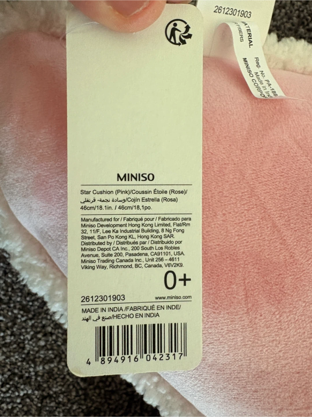 Miniso Pink Star Cushion Pillow - "hope" - photo 3