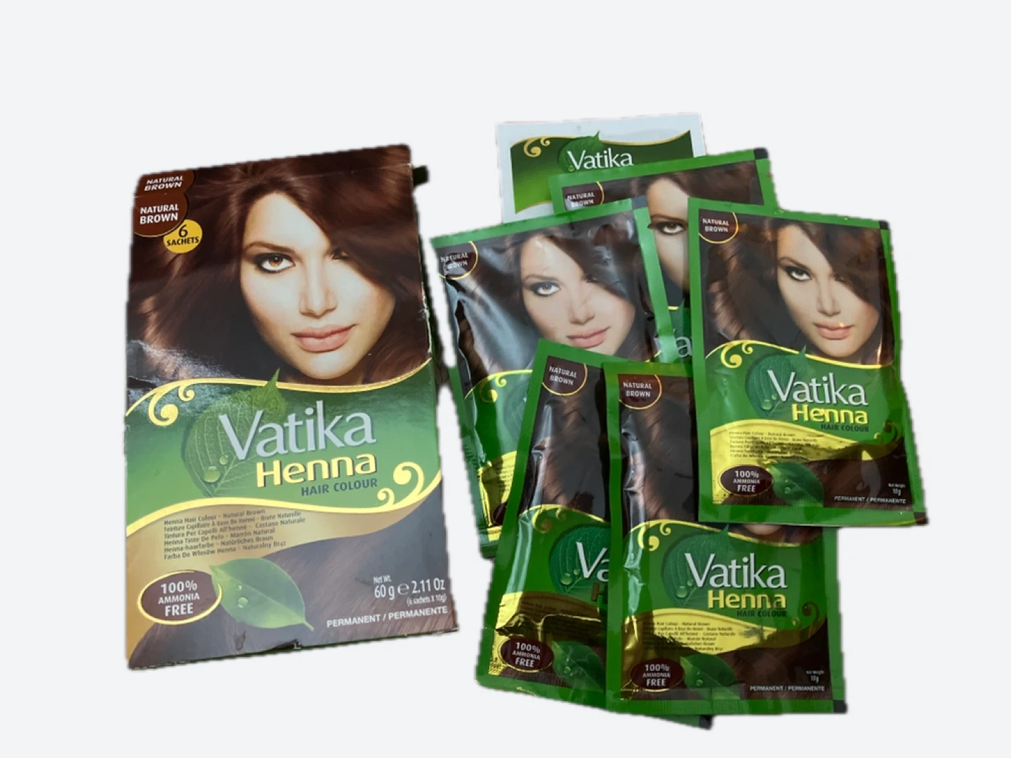 Vatika Henna Natural Brown Hair Colour Sachets (5)