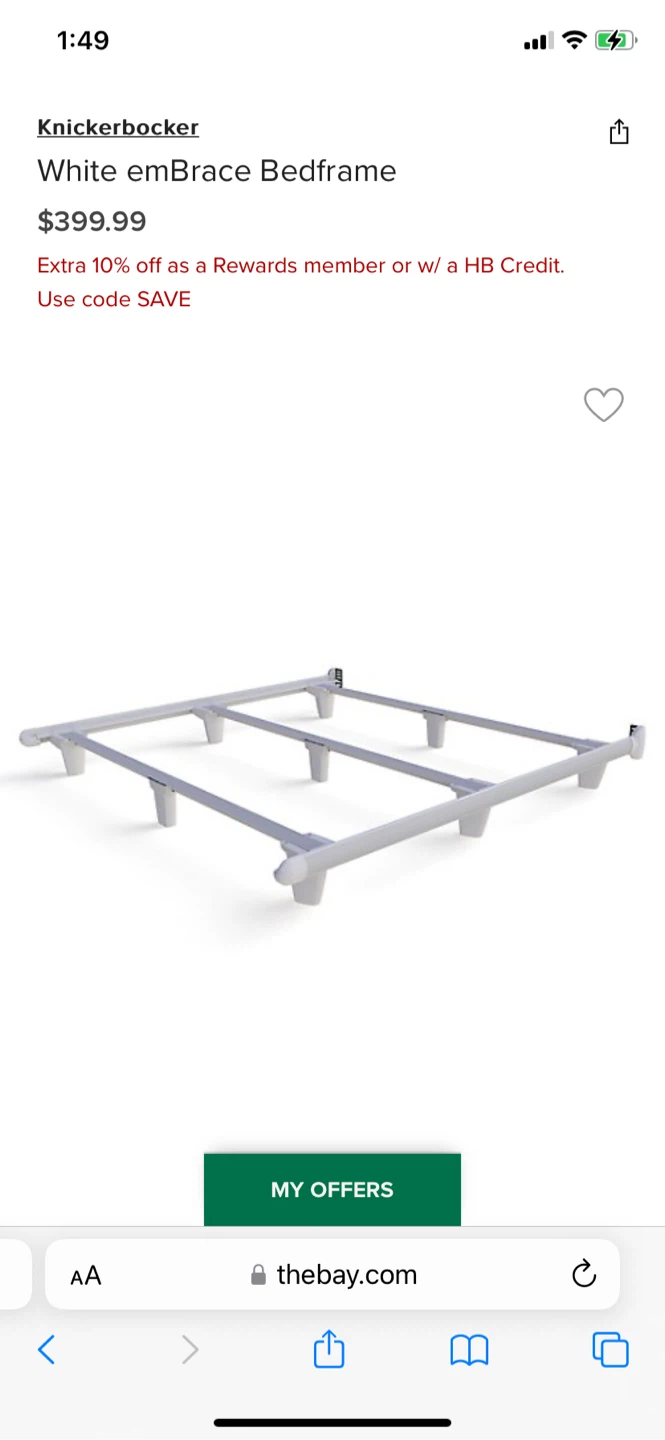 Knickerbocker White emBrace Bedframe - photo 4