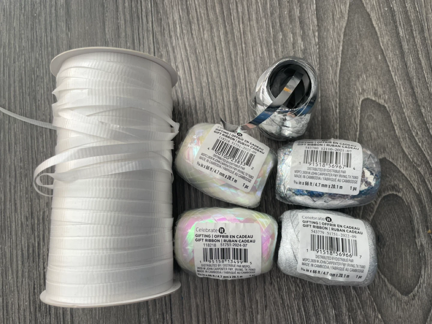 Celebrate! Gift Ribbons - White and Assorted Colors