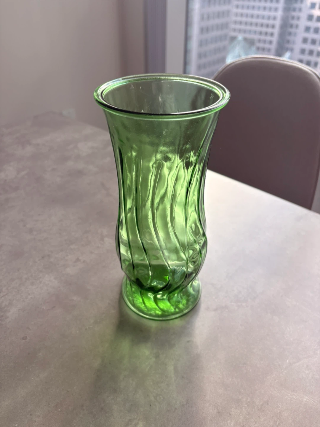 Vintage Green Glass Vases & Bottle Set – Mid-Century Style - photo 2