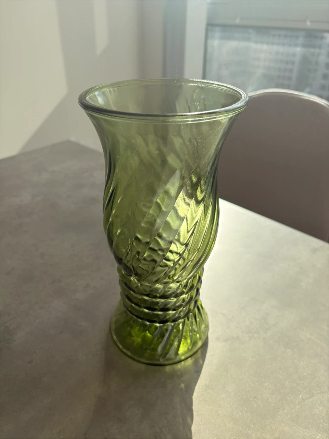 Vintage Green Glass Vases & Bottle Set – Mid-Century Style - photo 3