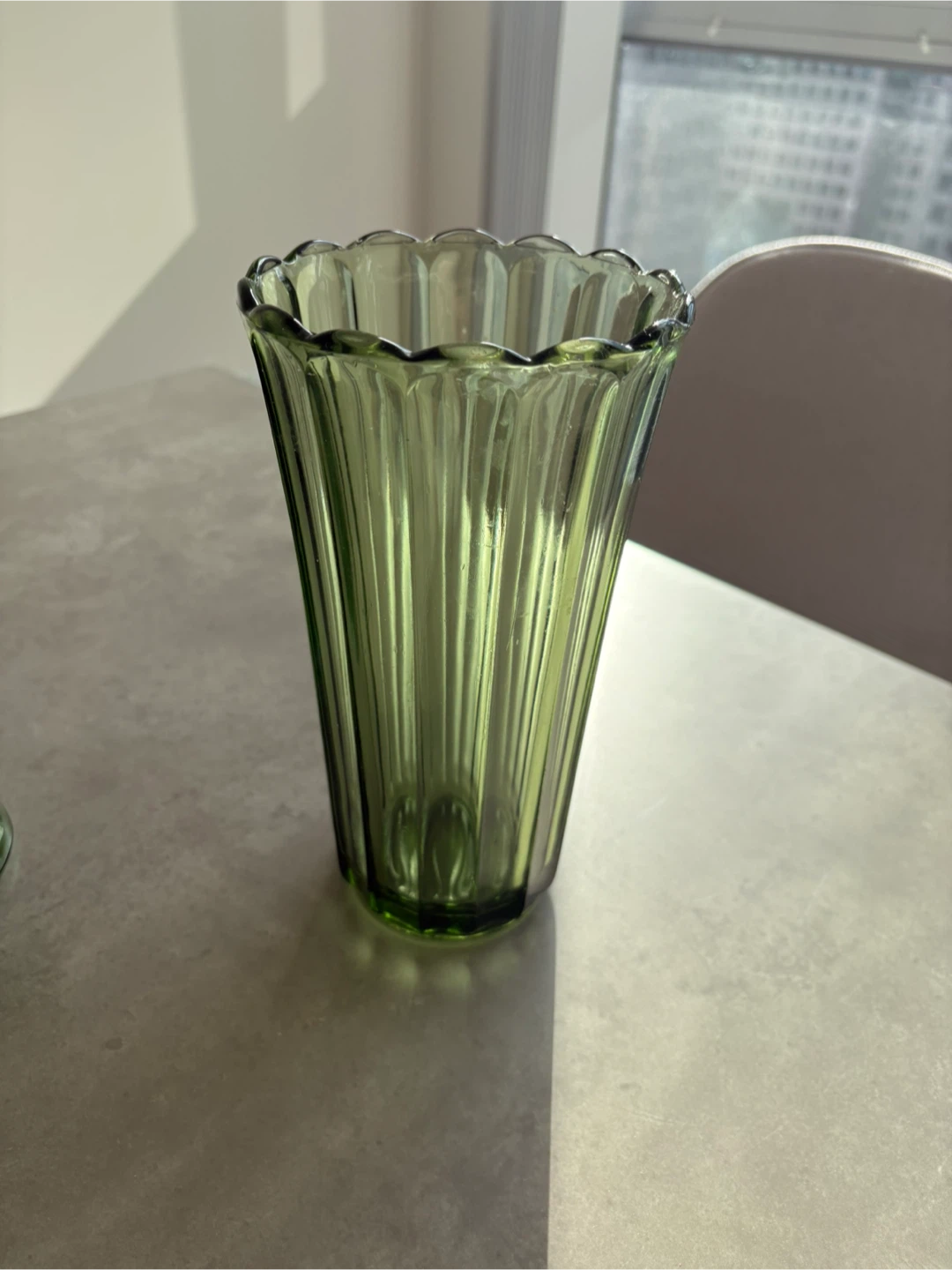 Vintage Green Glass Vases & Bottle Set – Mid-Century Style - photo 5