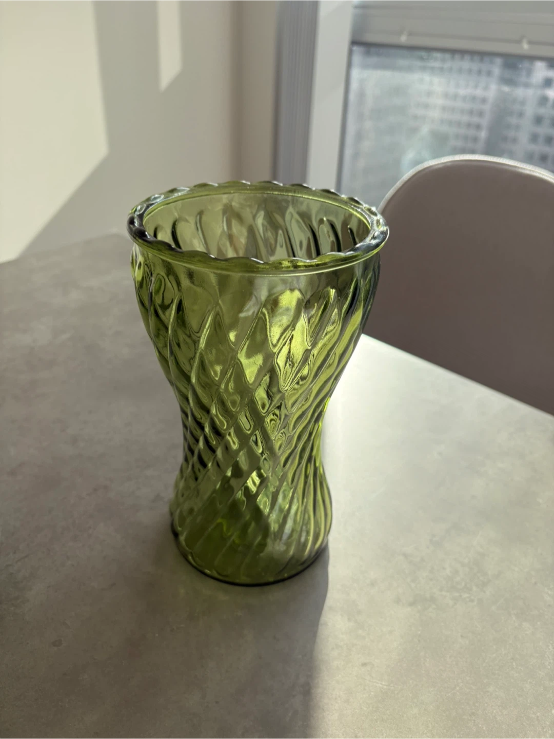 Vintage Green Glass Vases & Bottle Set – Mid-Century Style - photo 4