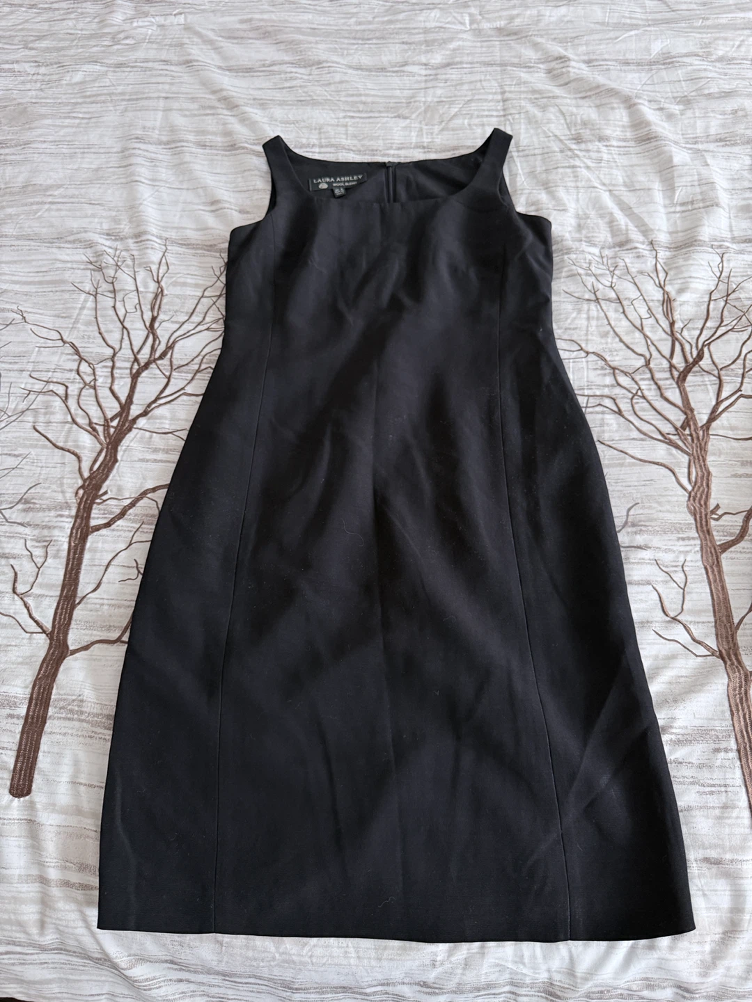 Laura Ashley Black Wool Blend  Dress