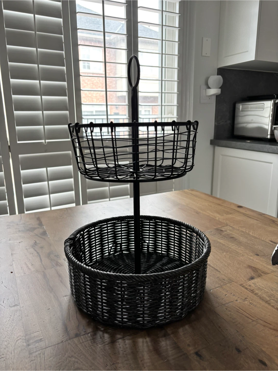 2-Tiered Fruit and Vegetable Wire Basket Stand