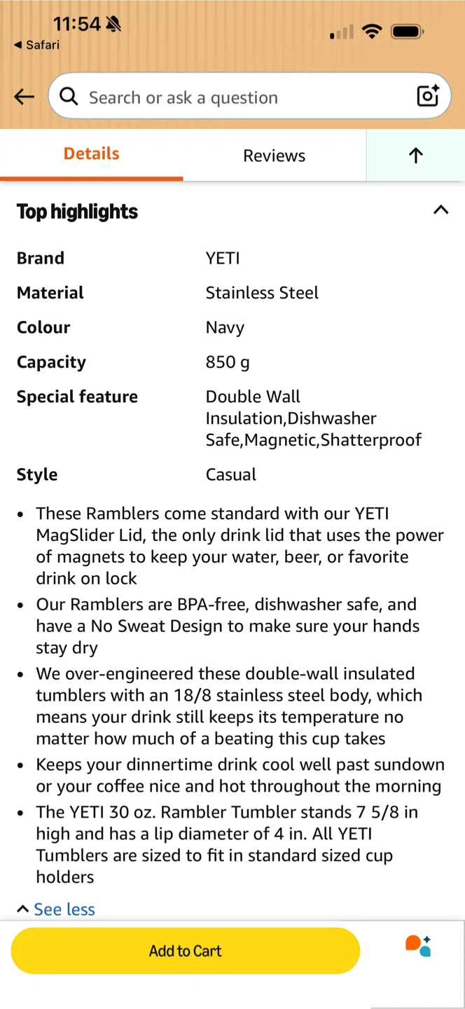 Yeti Rambler Tumbler - Navy 30oz - photo 3