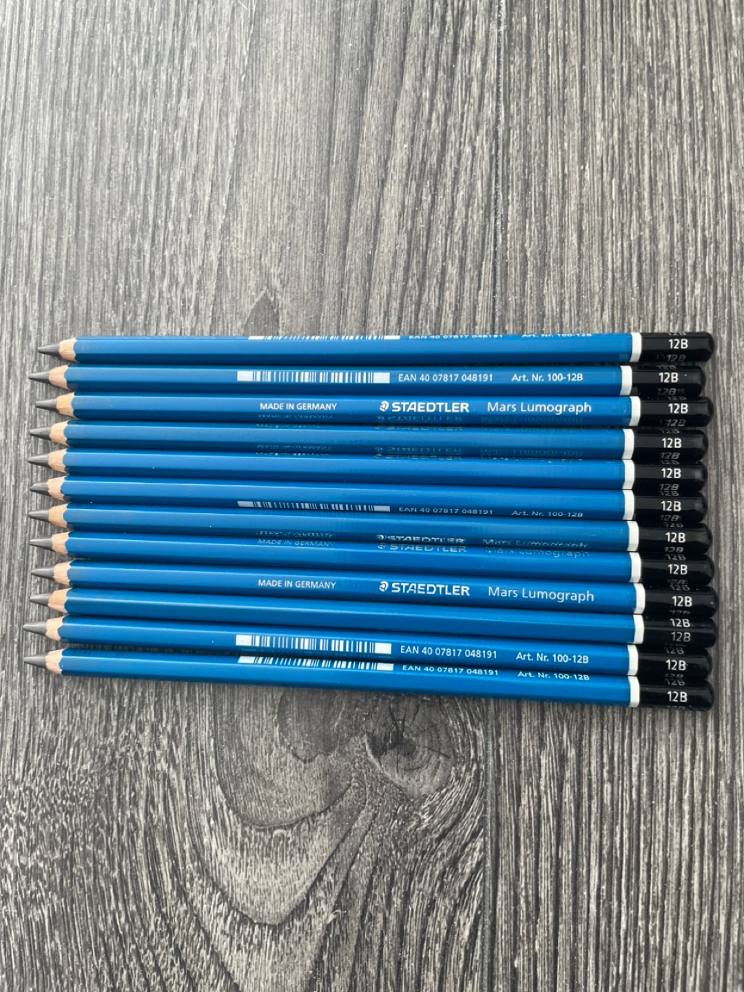 Staedtler Mars Lumograph 12B Pencils - sketch charcoal