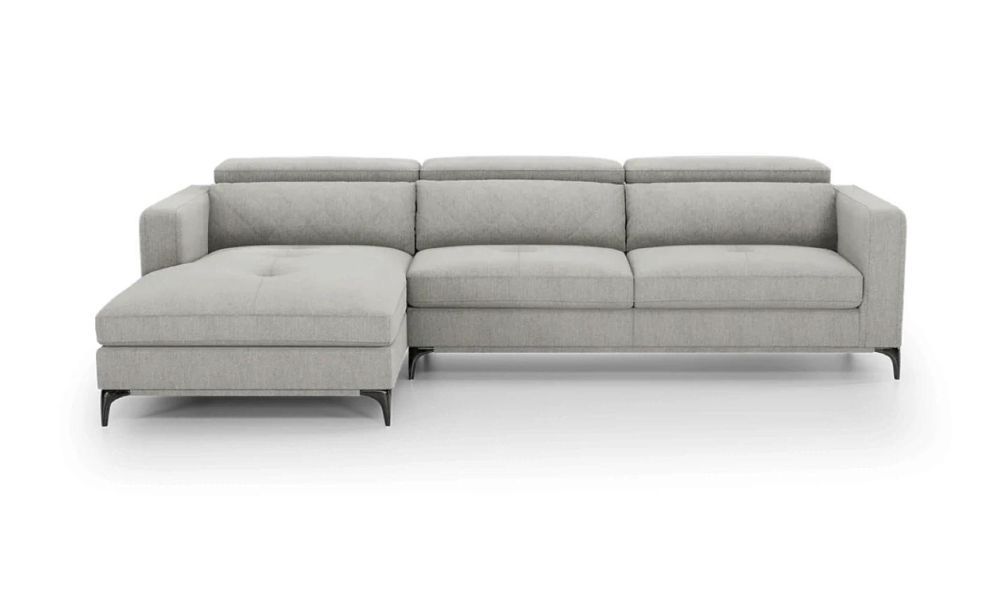 Sofia Vegara Grey Sectional Sofa w/ Reclining Headrests/Ottoman - photo 2