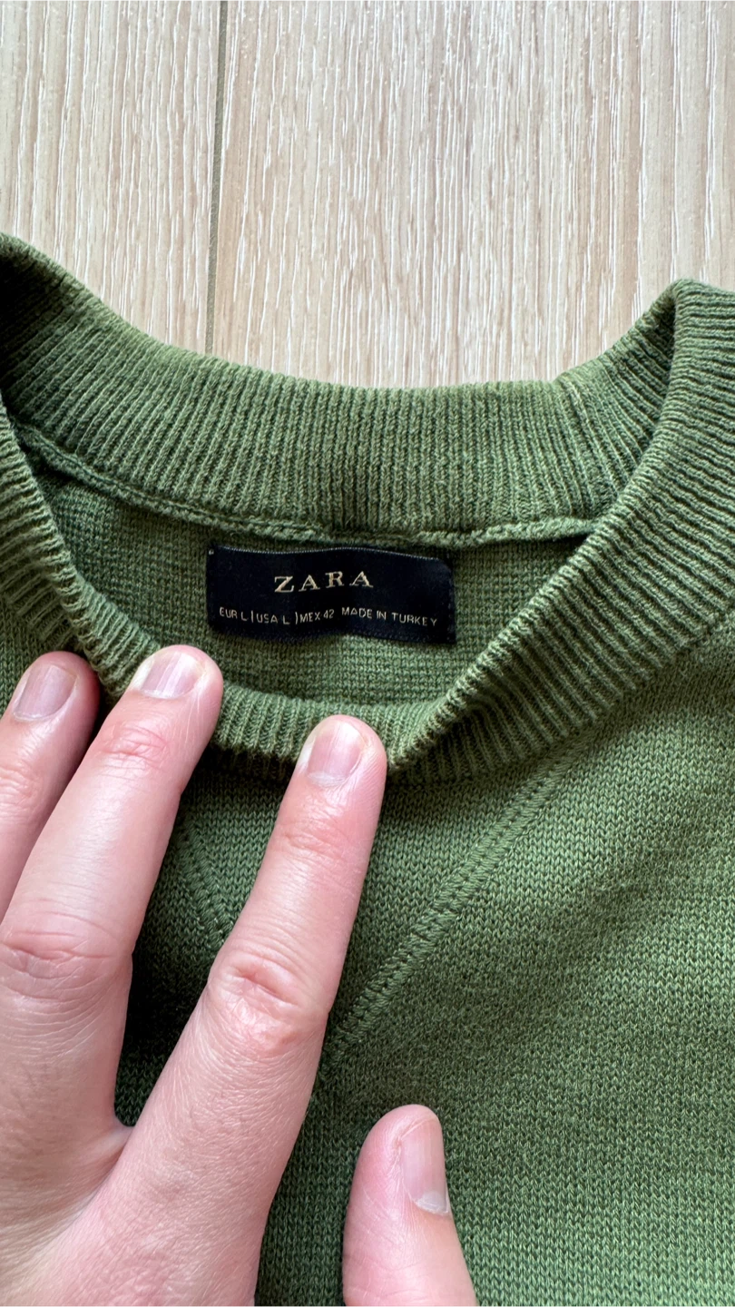 Zara Green Knit Sweater - Large - photo 2