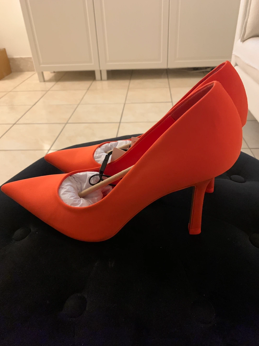 Zara Women's Orange Stiletto Heel Pumps Size 42 - photo 3