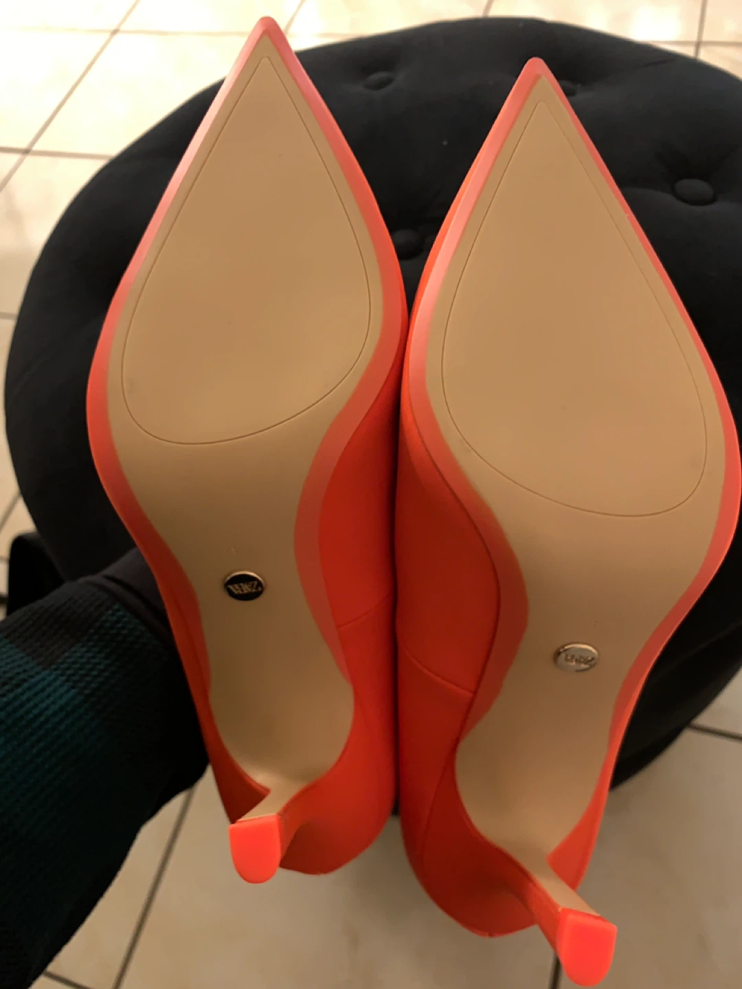 Zara Women's Orange Stiletto Heel Pumps Size 42 - photo 2