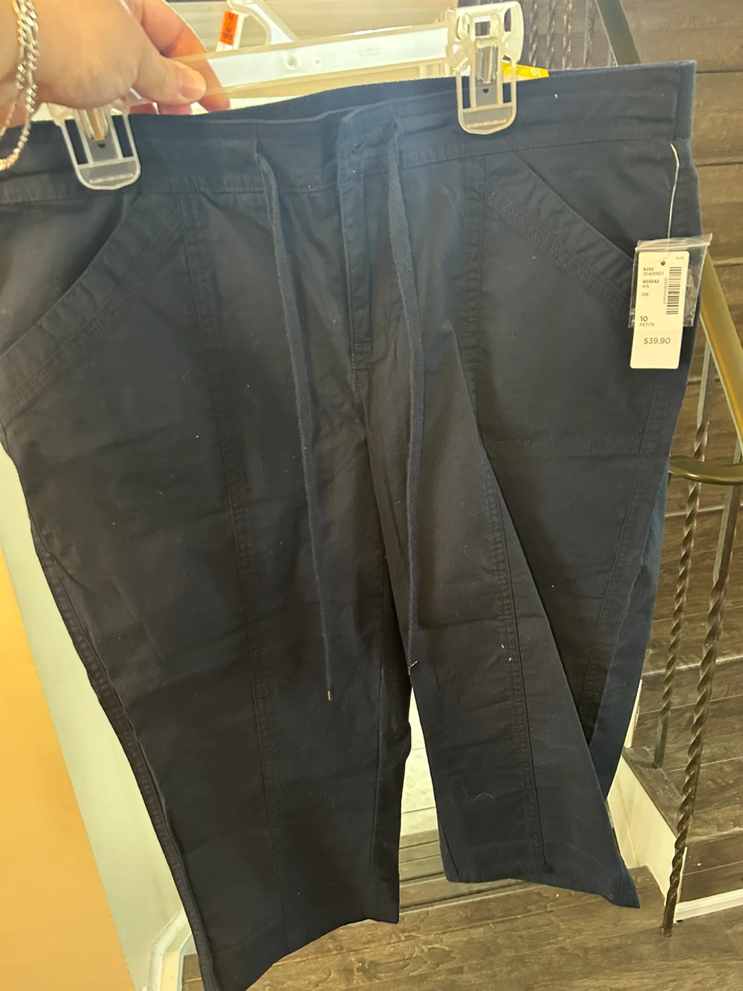 Navy Blue Petite Capris Size 10