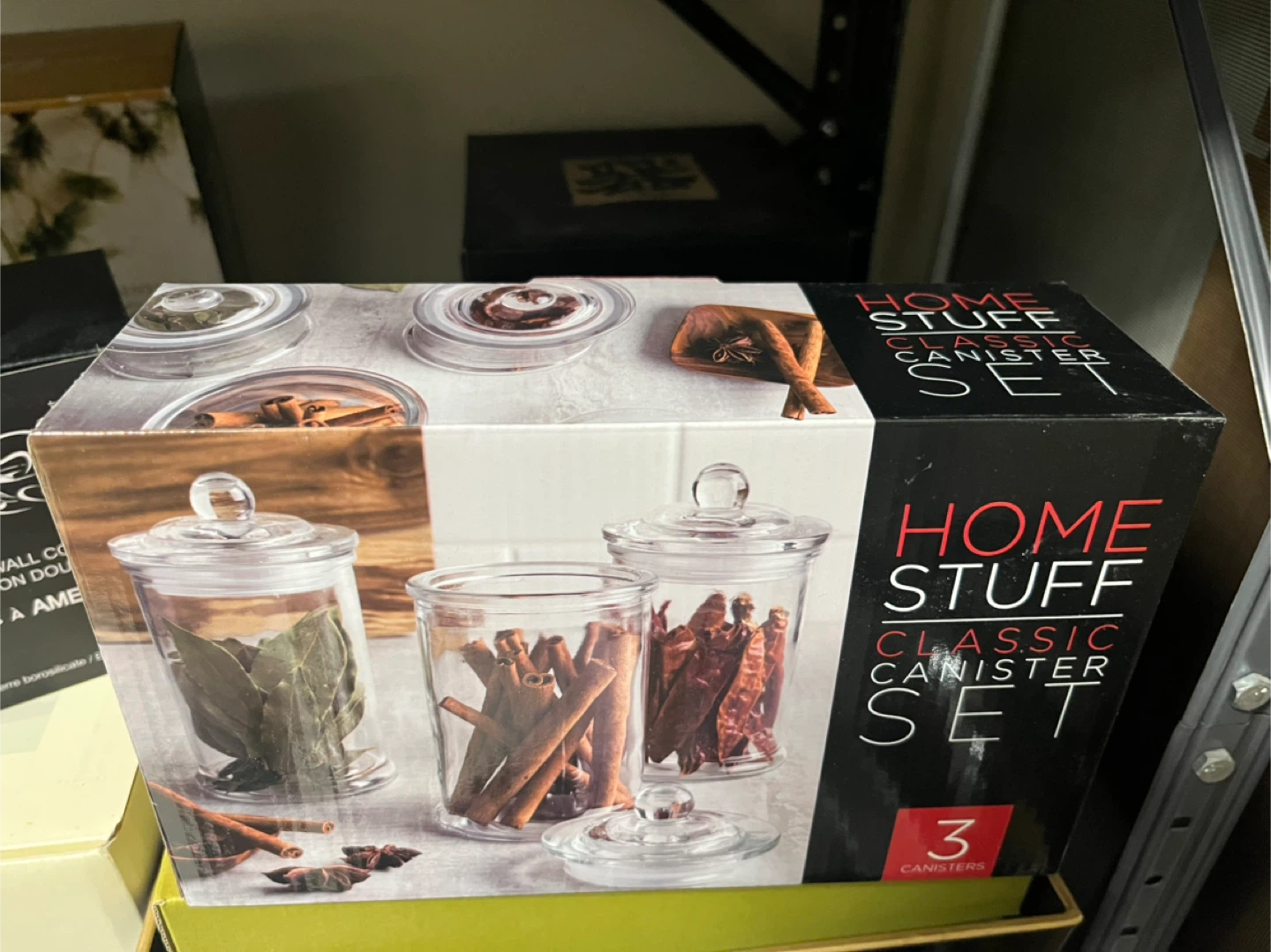 New in box Home Stuff Classic Canister Set 3 Pcs Glass - photo 2