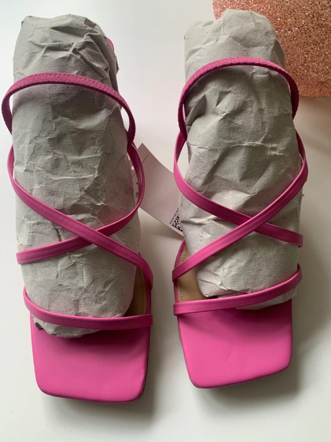 Pink Strappy Block Heel Sandals - Size 11 US / 42 EUR