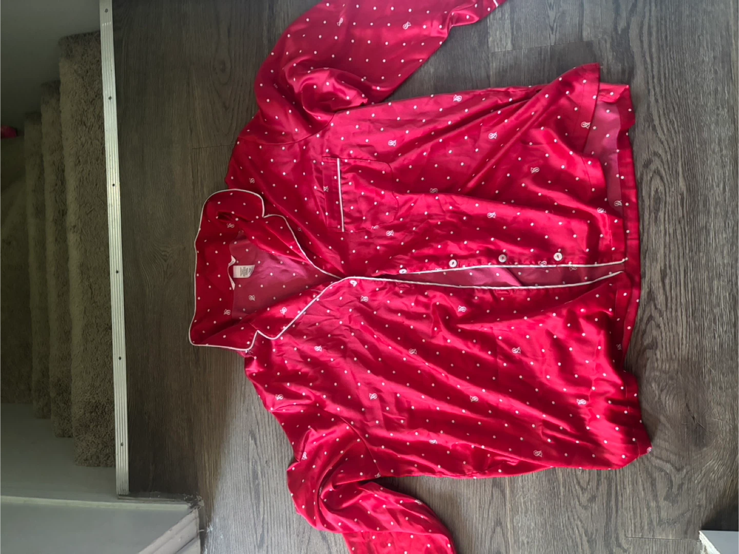 Victoria's Secret Red Polka Dot Pajama Set XL - photo 3