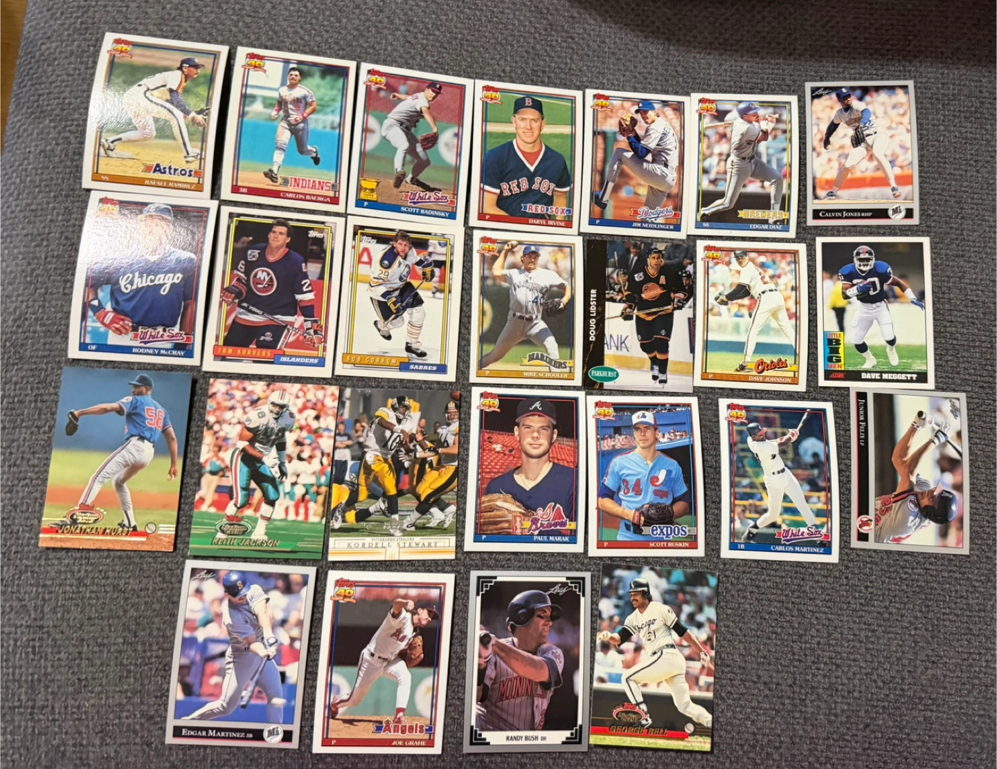 Collection of Baseball, Football  and Hockey Cards