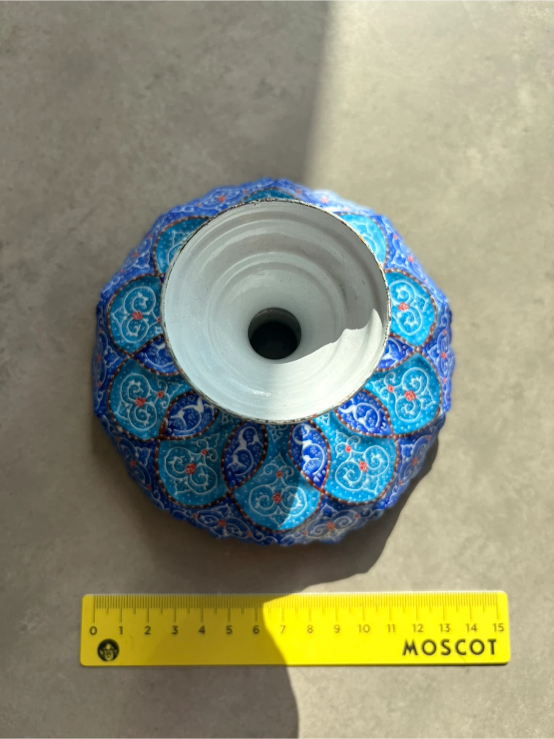 Persian-Style Hand-Painted Pedestal Bowl – DecorativeDish - photo 4