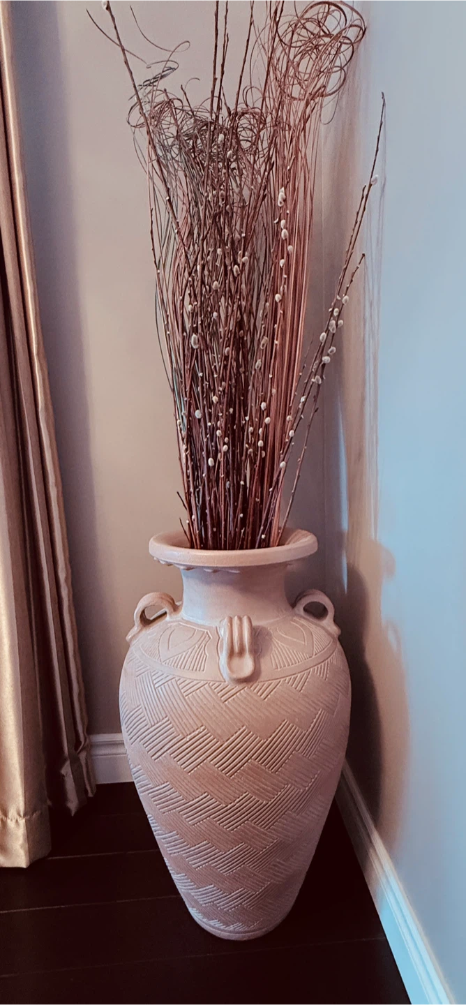 Large Decorative Terra Cotta Vase