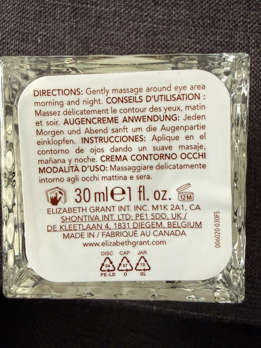 *Brand new, unopened* Elizabeth Grant Imperial Honey Eye Cream - photo 3